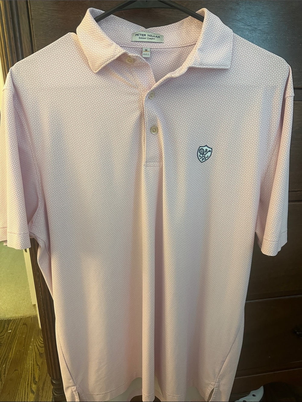 Peter Millar Men’s Pink Polo Shirt. Biltmore Forest cc